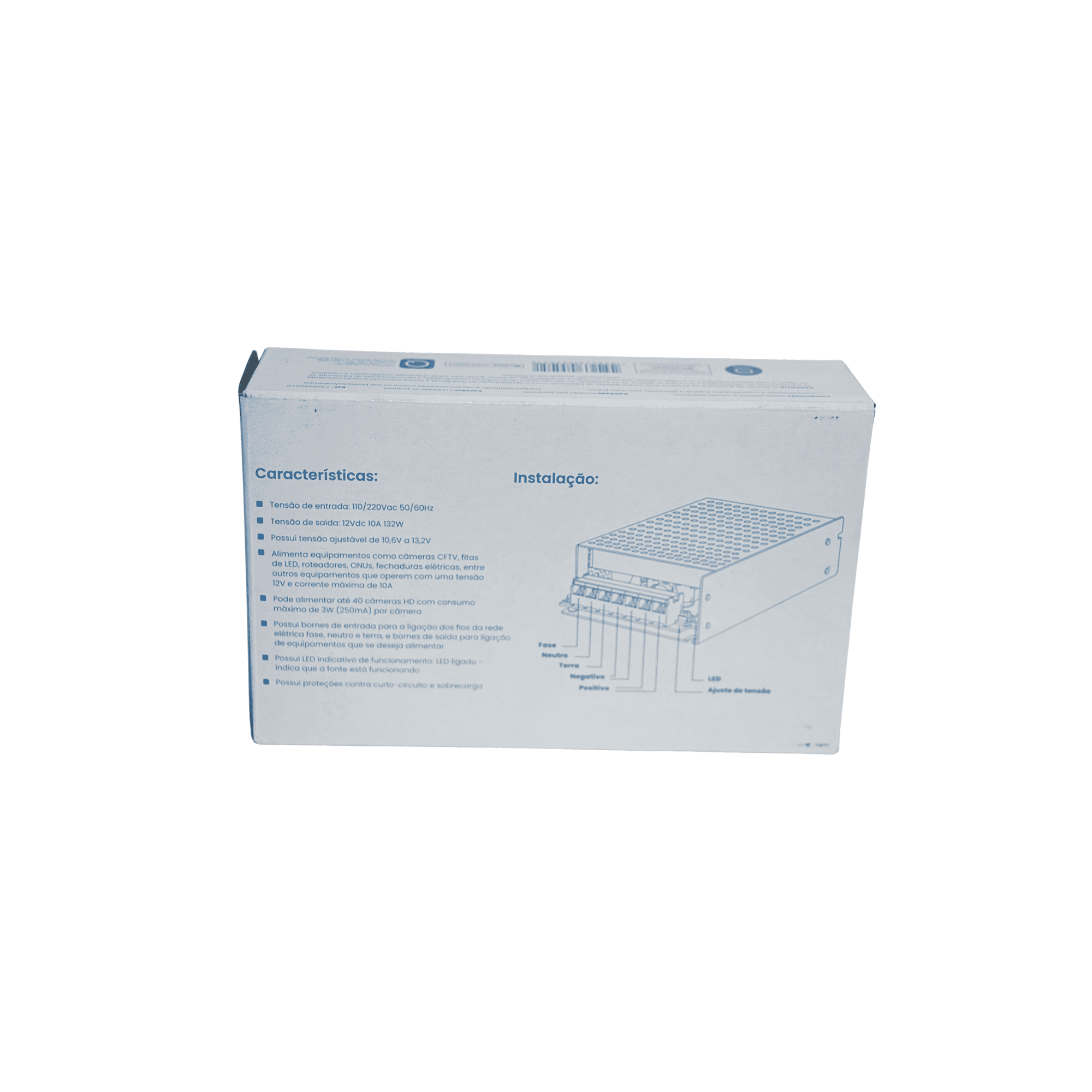 Fonte Colmeia 12V 10A 132W Com LED - Qualitronix 0701005PT Qualitronix - imagem 6