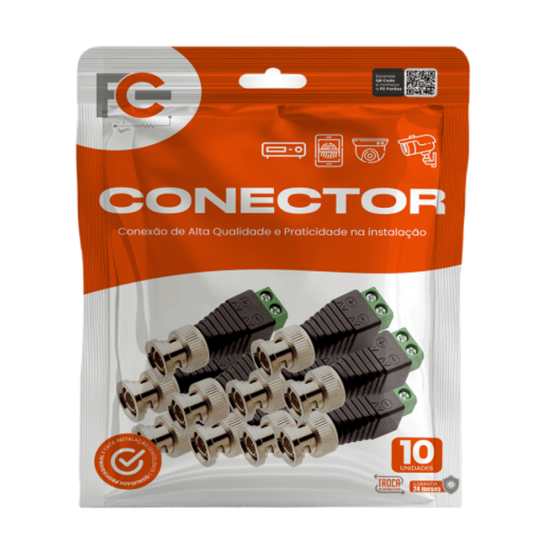 Conector Bnc Macho Borne (Pacote 10 Unidades) - Fc Fontes KTFCBNC05 FC Fontes - imagem 3