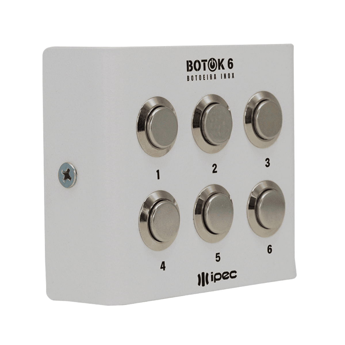 Botoeira Inox Branca 6 Botões - Botok 6 - Ipec A2527-BR IPEC - imagem 2