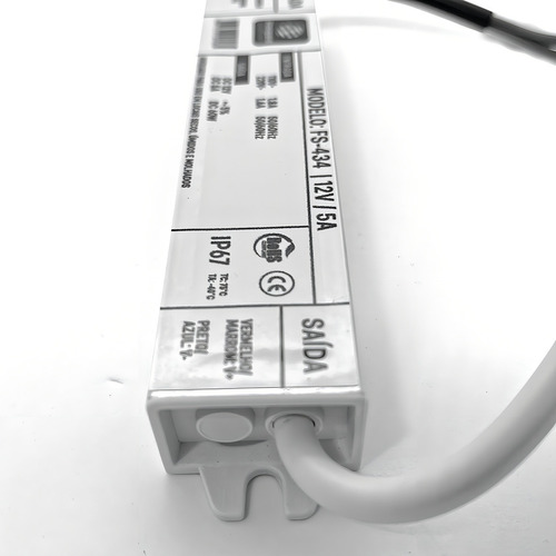 Fonte 12V/5A Blindada - Gold - IP67 - Resistente A Agua - 60WFASGOLD FS-434 - imagem 3