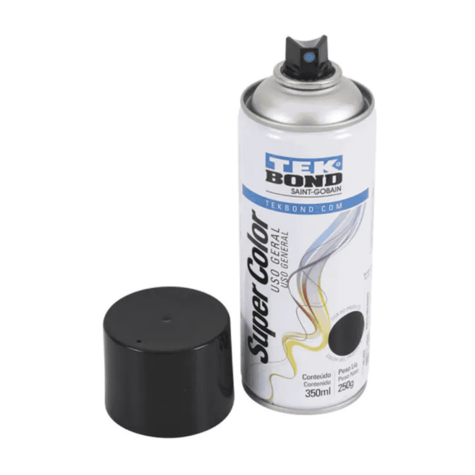 Tinta Spray Preto Fosco Uso Geral 350ML - Tekbond 23001006900 Tekbond - imagem 2