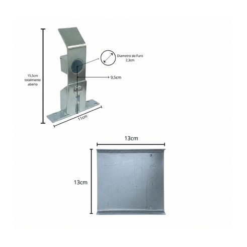 Suporte Universal Para Trava Eletromagnética Pequena - Forzon 2000000000012 Forzon - imagem 2