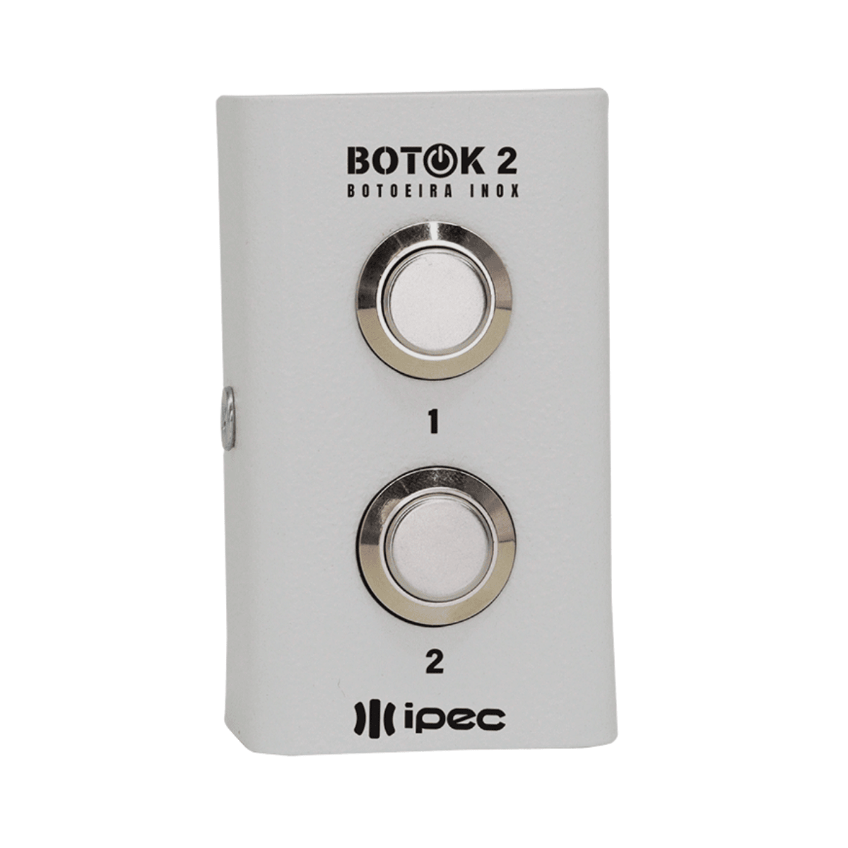 Botoeira Inox Branca 2 Botões - Botok 2 - Ipec