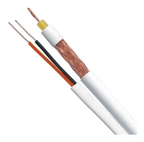 Cabo Coaxial 4mm Bipolar 26 Awg - CFTV Branco - Cabomix