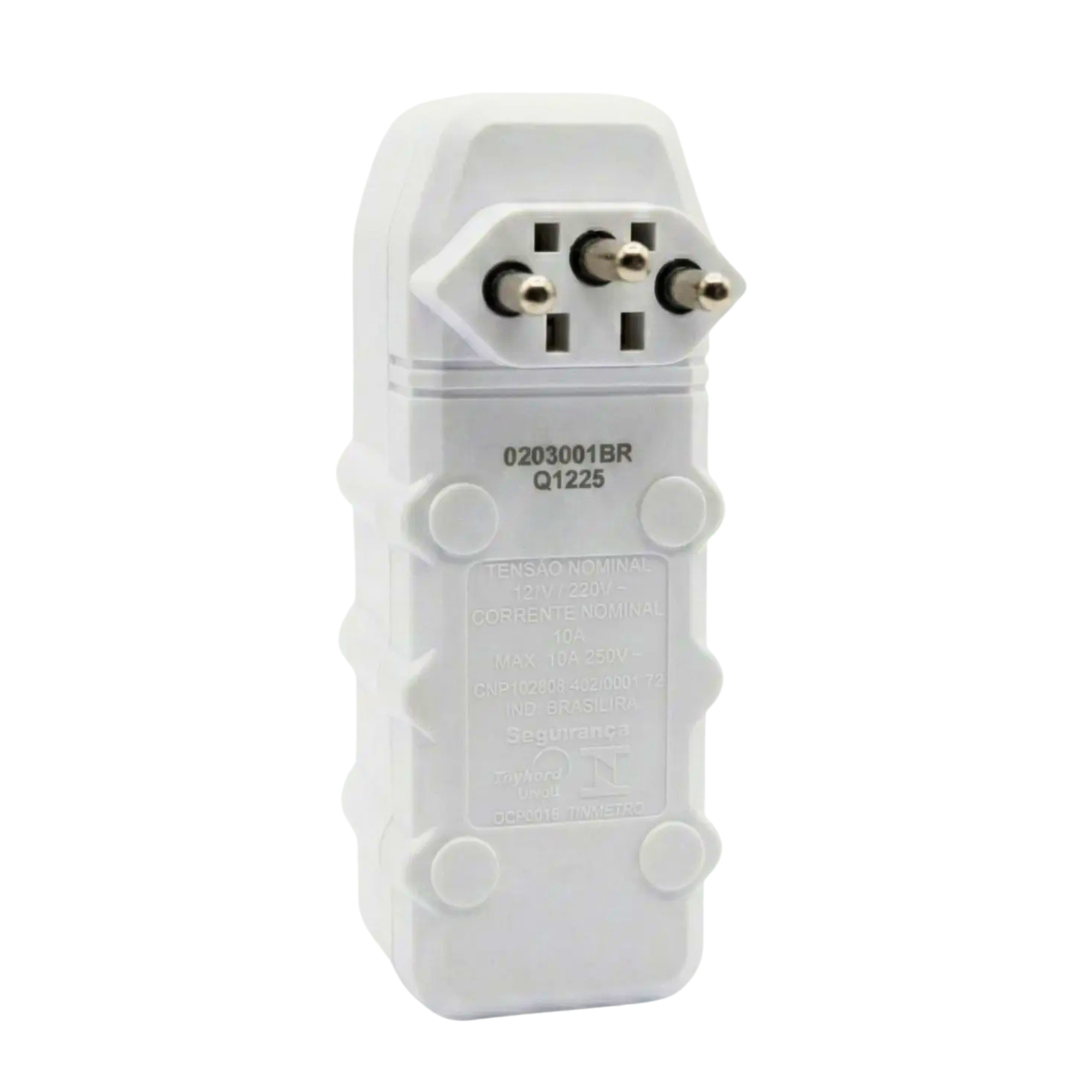 Multiplicador De Tomadas 3 Saídas 10A 2P+T Bivolt Branco - Qualitronix 0203001BR Qualitronix - imagem 3