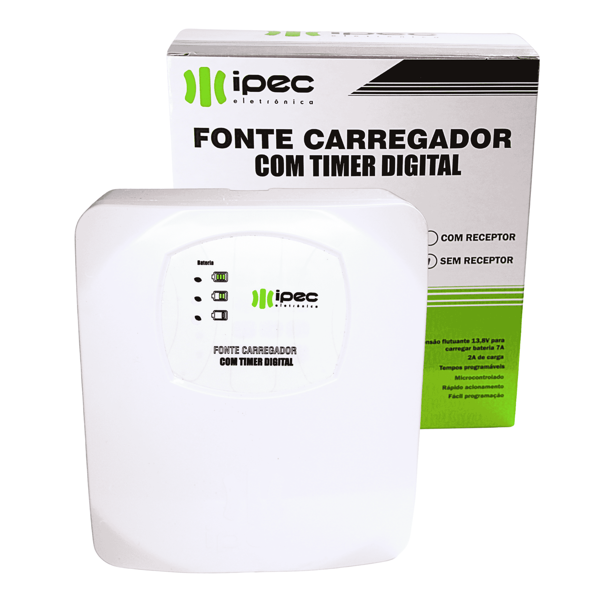 Fonte Carregador Eletrônica Com Timer 2A Sem Receptor - Ipec A2070 IPEC - imagem 3