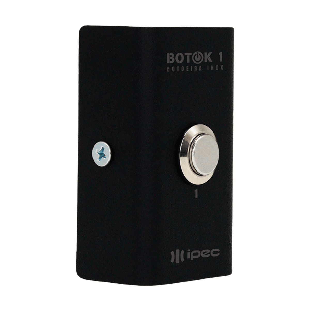 Botoeira Inox Preta 1 Botão - Botok 1 - Ipec