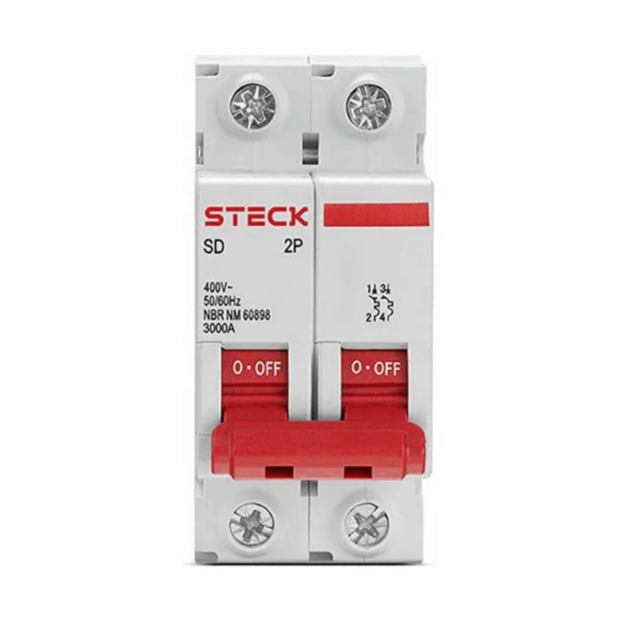 Disjuntor Bipolar Din Curva C 10A - SDD62C - Steck 021112 Steck - imagem 3