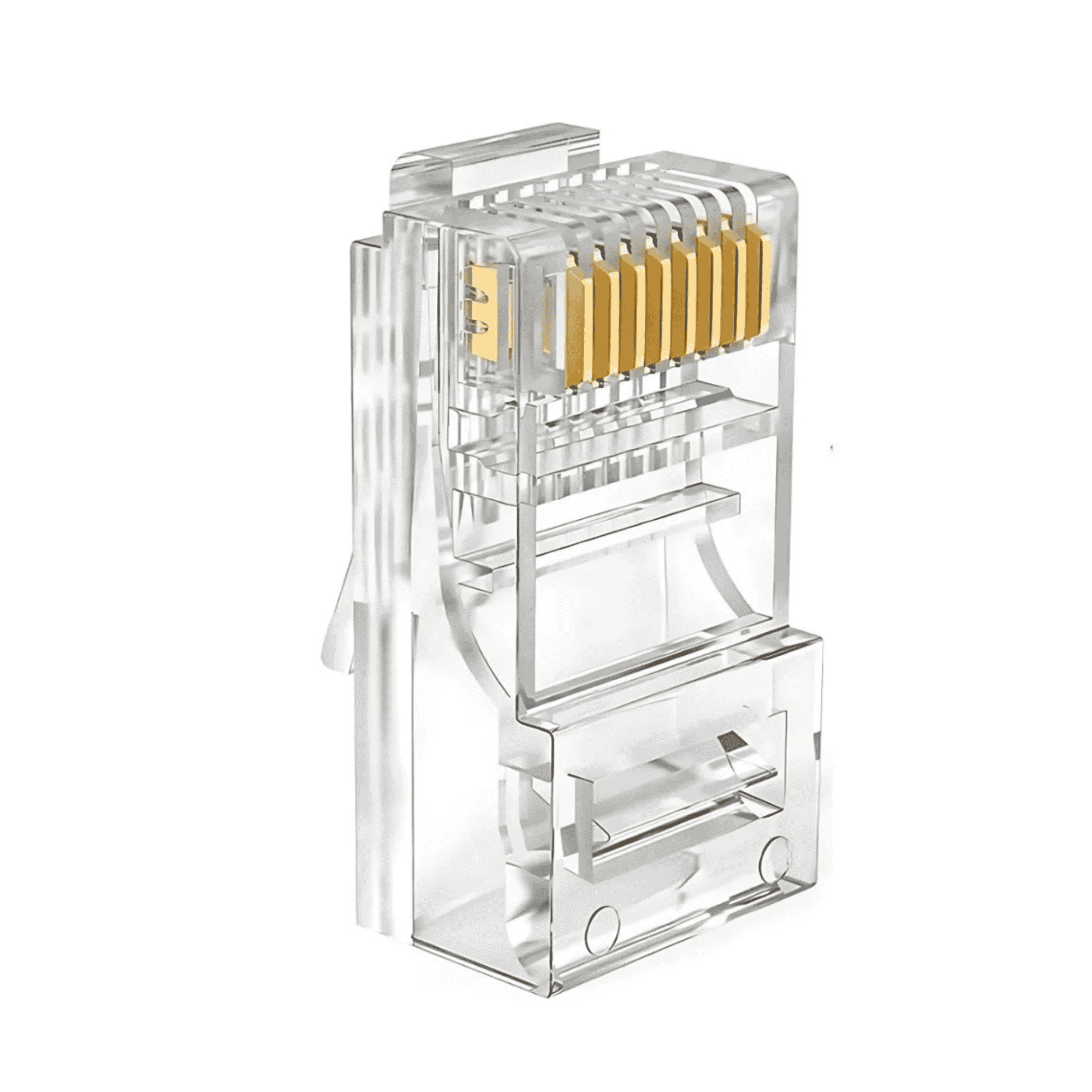 Plug RJ45 Vazado CAT5E/CAT6 Pacote 100UN. - FS-361 - Fasgold / Exbom FS-361 Fasgold - imagem 2