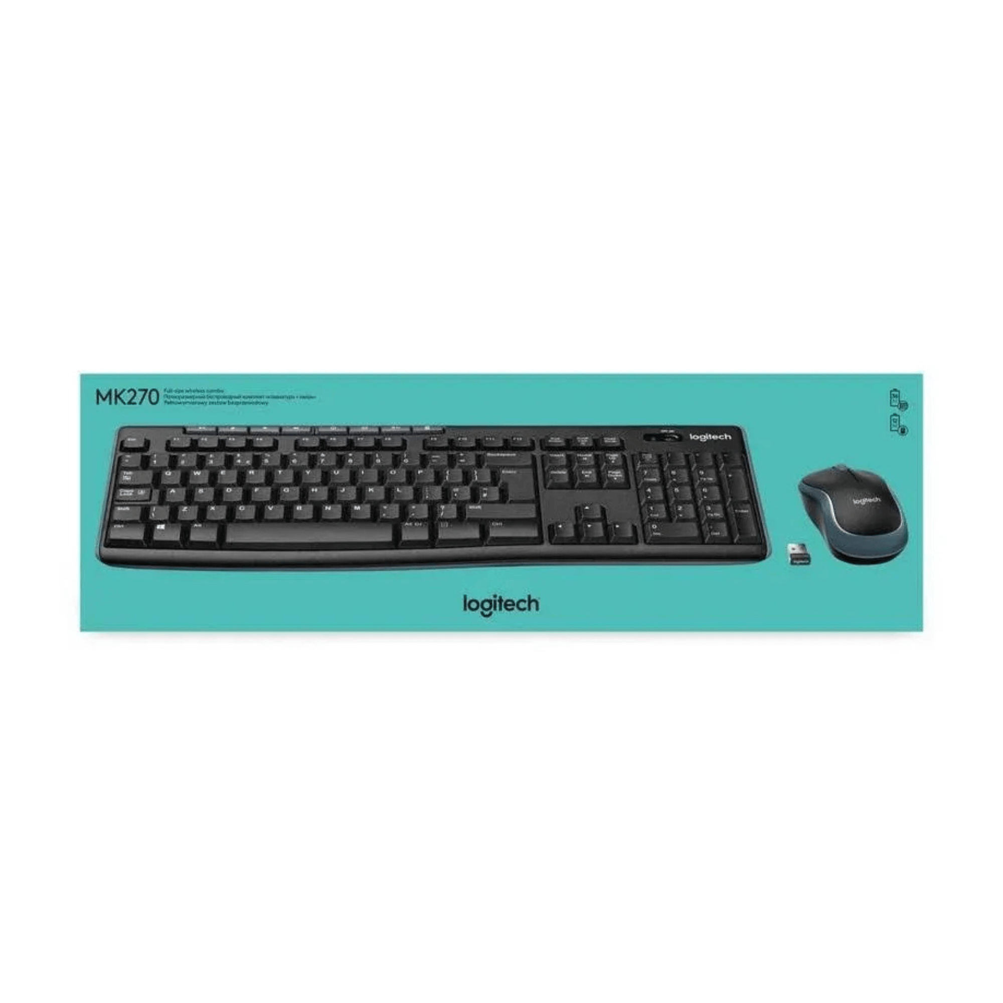 Kit Teclado E Mouse Sem Fio USB 2,4 Ghz - MK270 - Logitech 036000174 Logitech - imagem 2