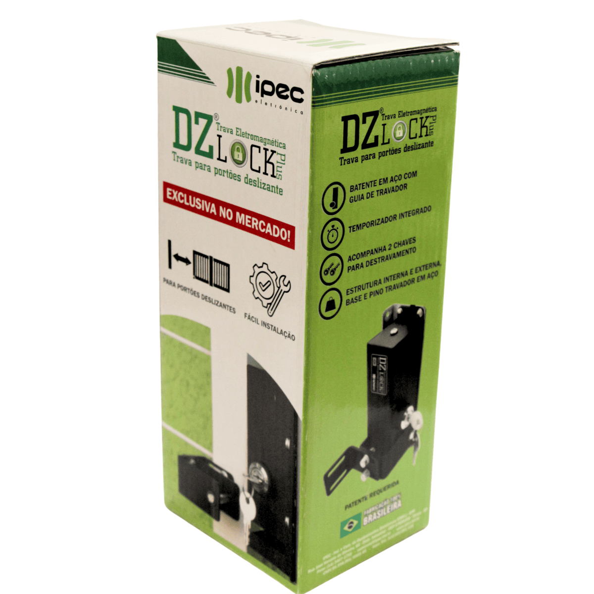 Trava Elétrica Dz Lock Plus Preta 220V - Ipec
