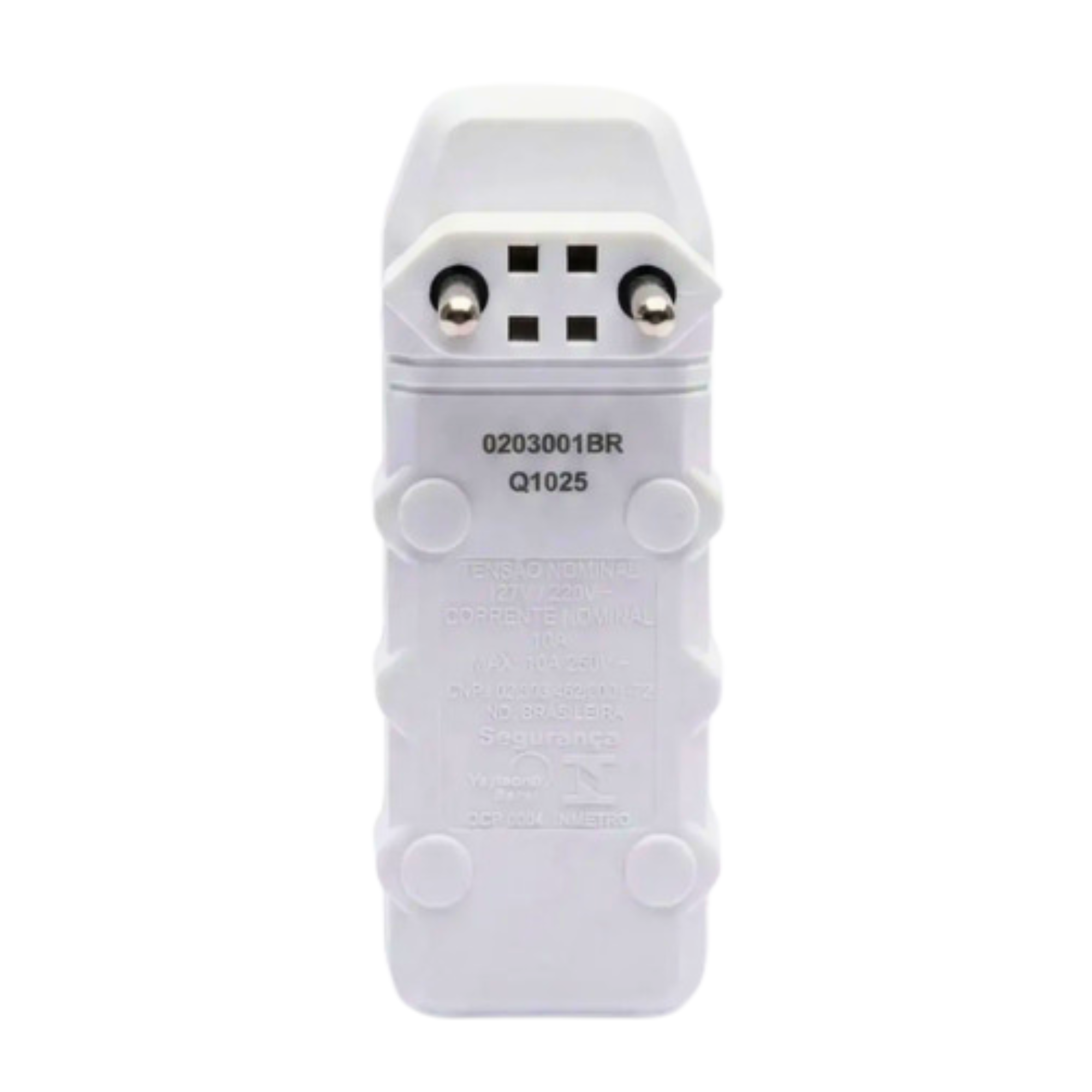 Multiplicador De Tomadas 3 Saídas 10A 2 Pinos Bivolt Branco - Qualitronix 0203000BR Qualitronix - imagem 3