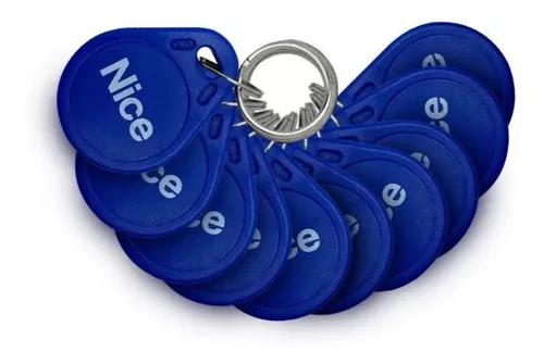Kit 10X Chaveiro / Tag Lf 125kHz Azul Nice / Linear