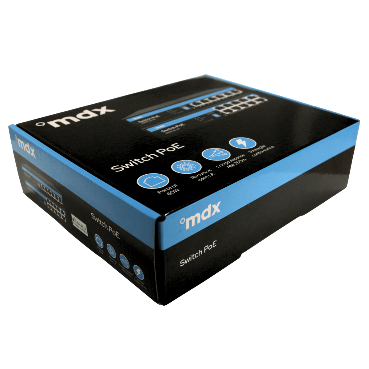 Switch PoE 4 Portas SWP04-M - Mdx Telecom 760001 MDX - imagem 5