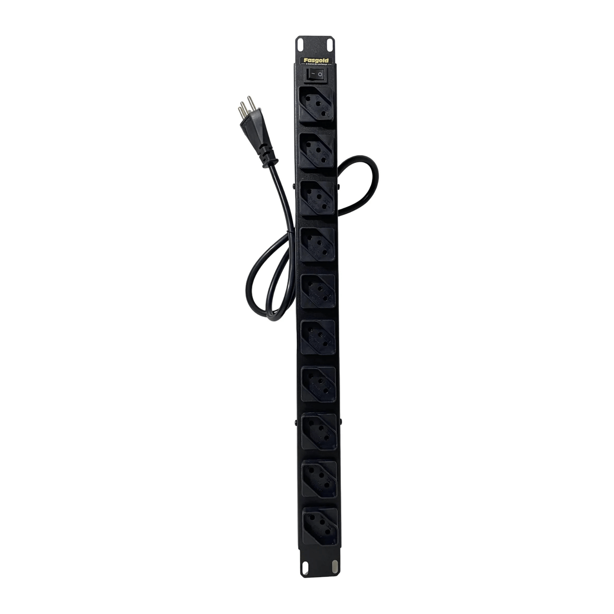 Régua De Linha Rack 19" 8 Tomadas 10A Bivolt - FS-561 - Fasgold FS-561 Fasgold - imagem 3