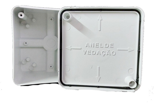 Kit Com 4 Caixinhas De Sobrepor Câmera Organizadoras Vedação CFTV Cor Branco MLB4172409385 - imagem 2