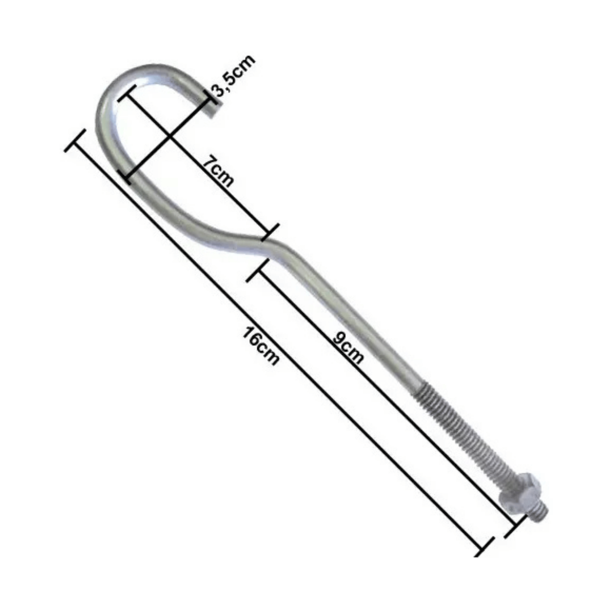 Gancho De Alumínio Para Haste Tubular De Cerca Elétrica - Confiseg 000000000000543 Confiseg - imagem 3