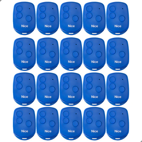 Kit 20X Nice Linear Hcs Controle Remoto 3 Teclas Azul 3TB