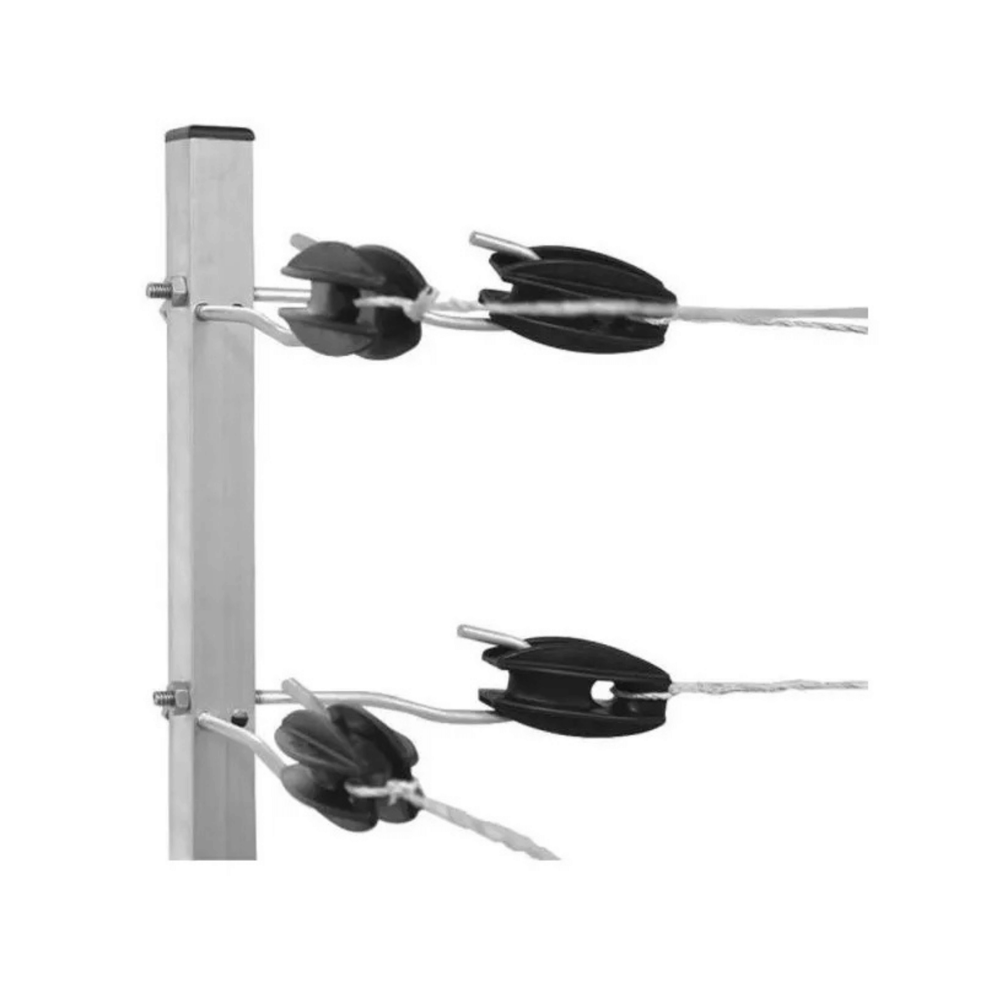 Haste Cerca Tubular Quadrada Para Canto 25X25MM 80cm Completa 8 Isoladores - Confiseg Confiseg - imagem 5
