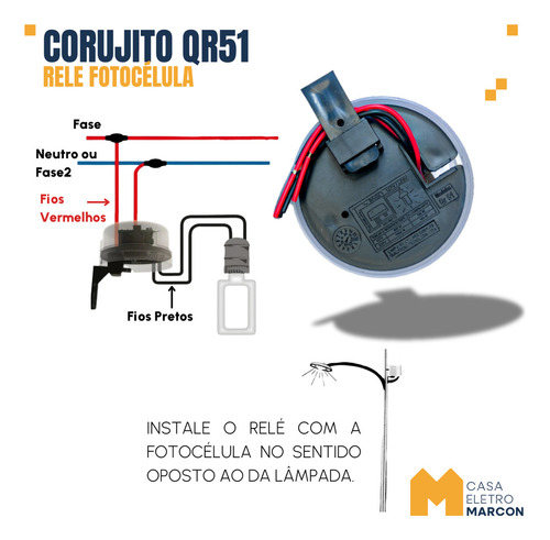 Kit 4 Relé Fotocélula Corujito Qualitronix QR51 Fácil MLB4307036781 Qualitronix - imagem 4