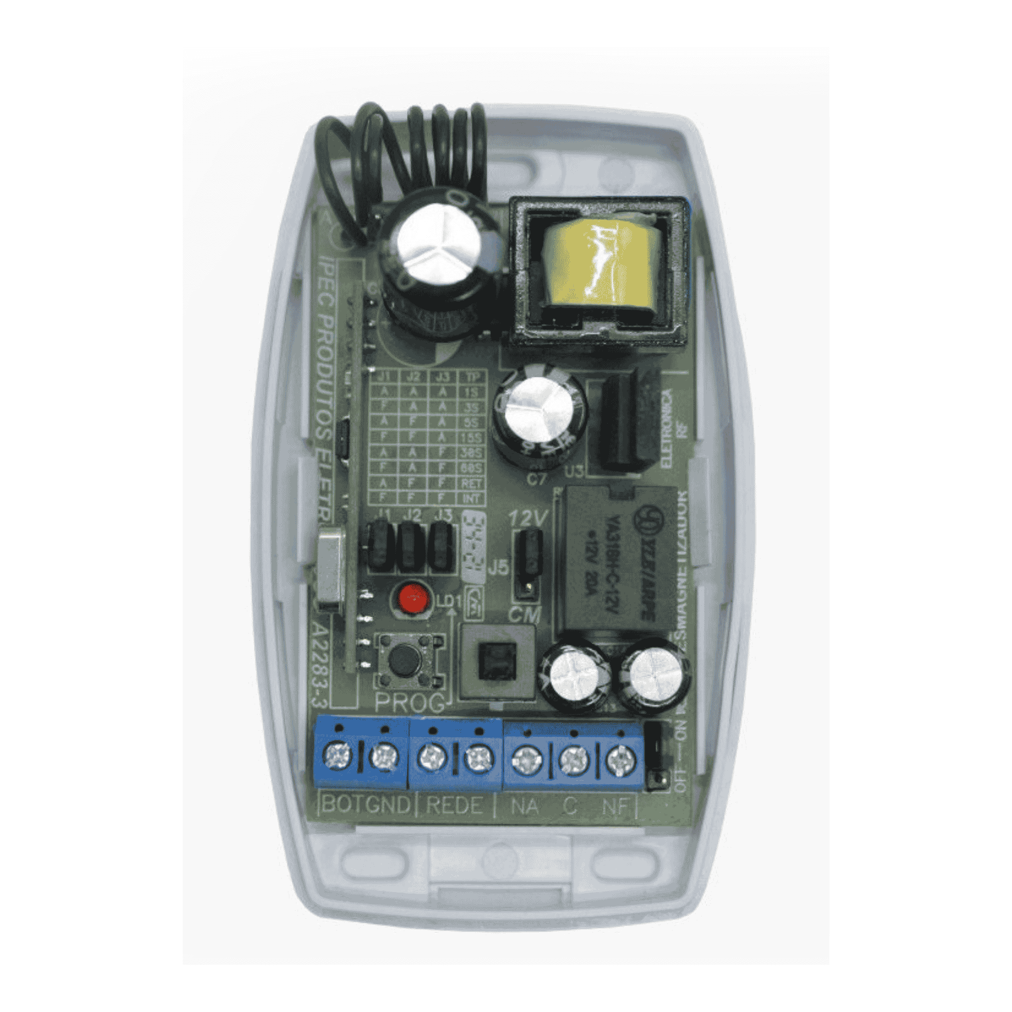 Botoeira Acionadora Eletrônica 2A Com Receptor Branca - AF12 Rx - Ipec AF12RX-2A-BR IPEC - imagem 3