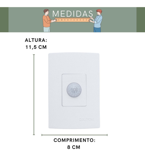 Kit 2 Sensor Presença Qualitronix QI2MB Microcontrolado Br Branco MLB4311570997 Qualitronix - imagem 4