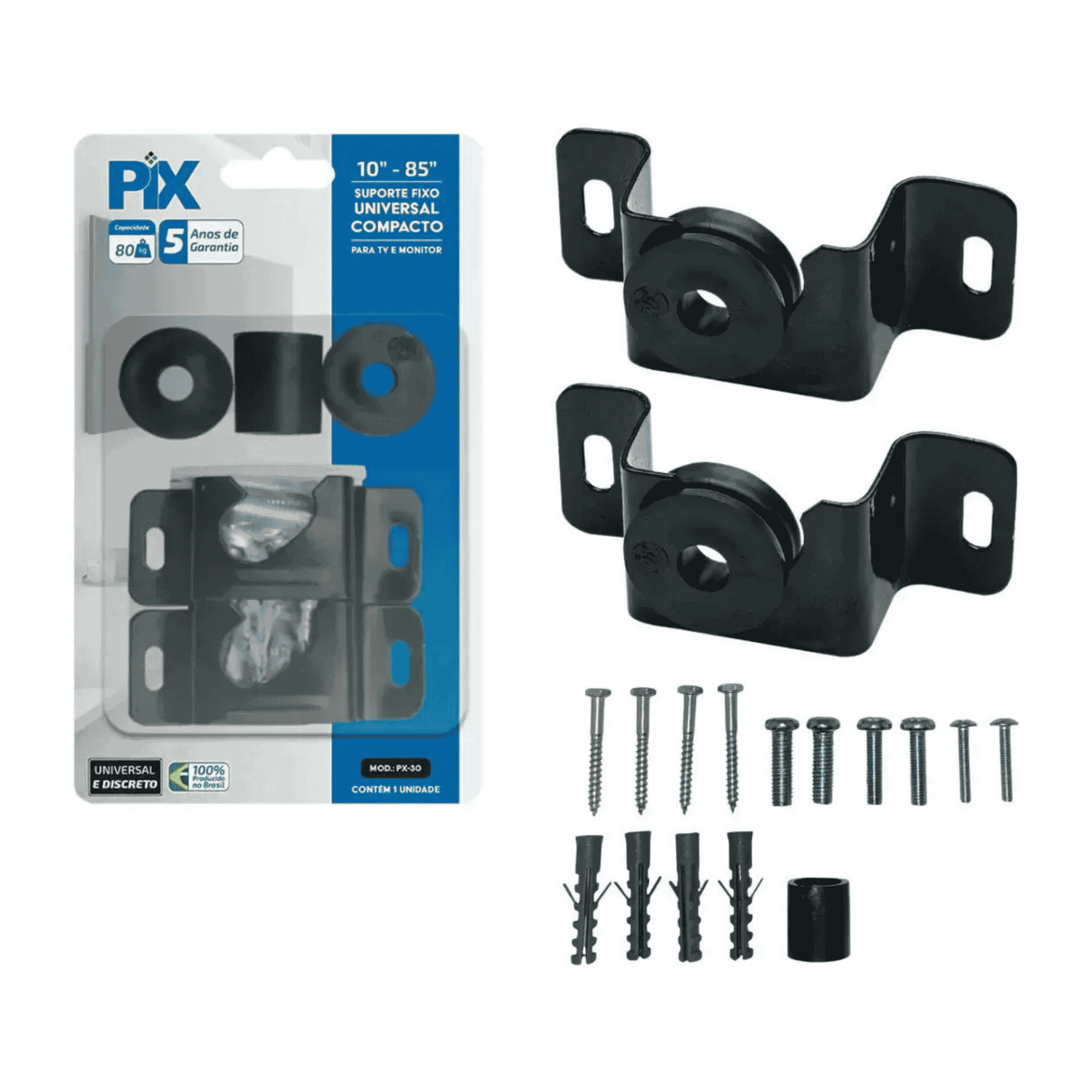 Suporte Tv Fixo Universal Compacto 10" A 85" - PX-30 - Pix 363957 PIX - imagem 4