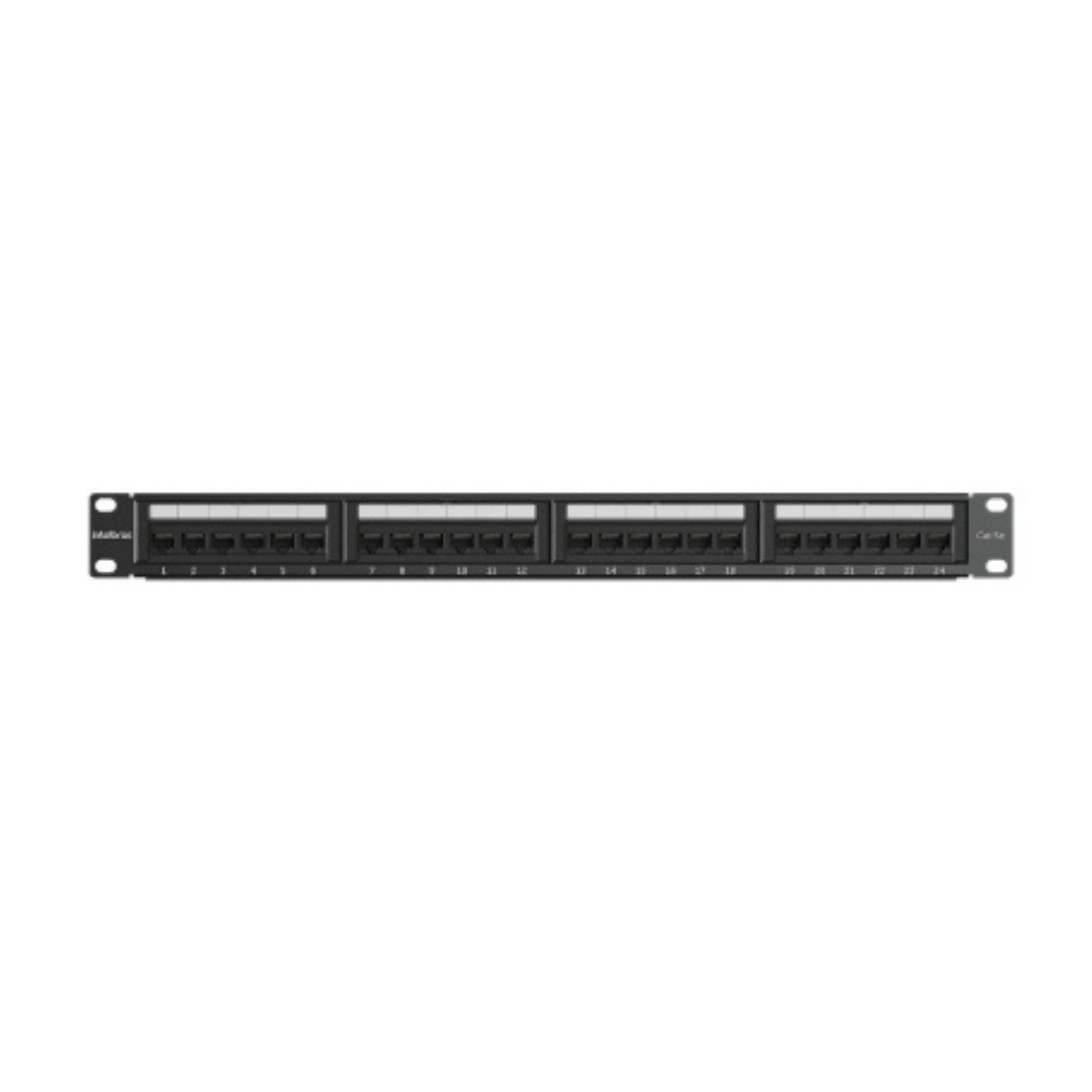 Patch Panel CAT5E 24 Portas 1U 19" Impact LAN - PP524 - Intelbras PP524 Intelbras