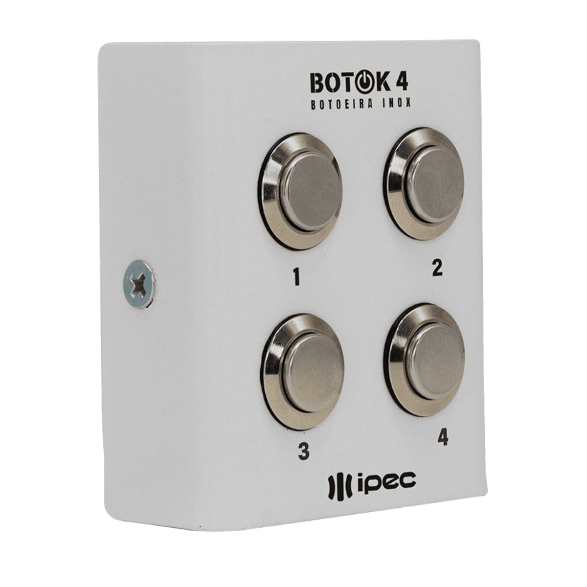 Botoeira Inox Branca 4 Botões - Botok 4 - Ipec A2526-BR IPEC - imagem 2
