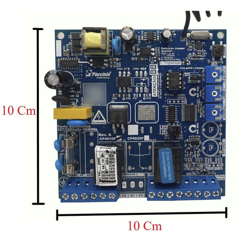 Kit Placa Para Portão Cp 4010 Peccinin + 02 Controles + 01 Capacitor MLB4234047807 Nice - imagem 3