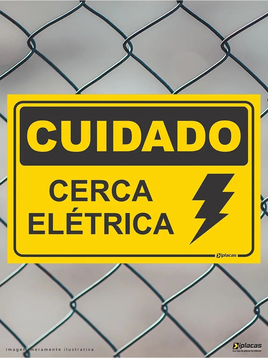 Placas De Identificação Cerca Elétrica 17X11CM - Reforçada PLCERCA - imagem 3