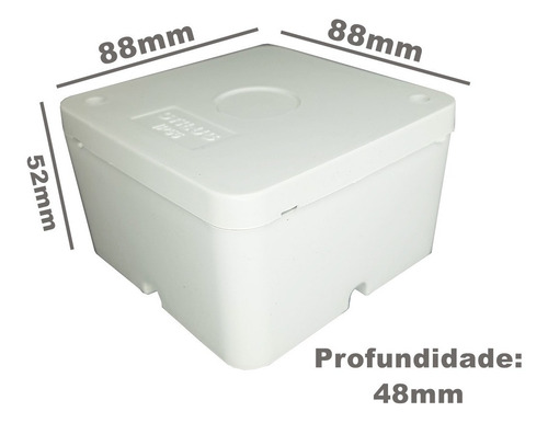 Kit Com 4 Caixinhas De Sobrepor Câmera Organizadoras Vedação CFTV Cor Branco MLB4172409385 - imagem 7