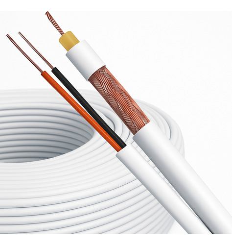 Cabo Coaxial 4mm Bipolar Camera De Segurança 95% Malha 100m MLB4555301829 - imagem 2