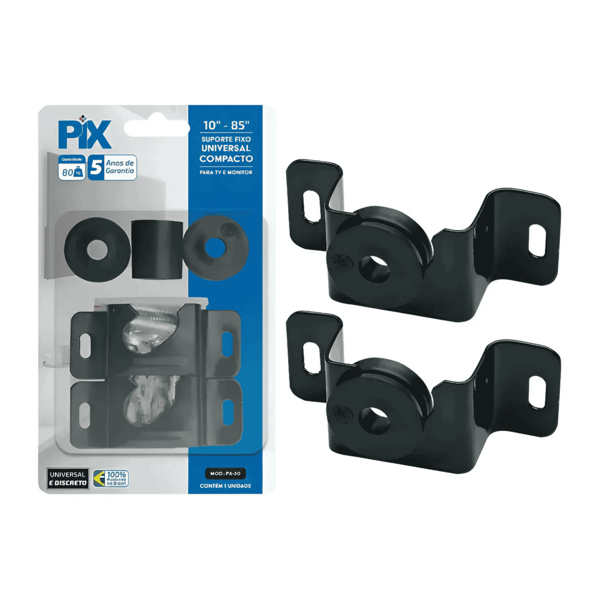Suporte Tv Fixo Universal Compacto 10" A 85" - PX-30 - Pix 363957 PIX - imagem 3