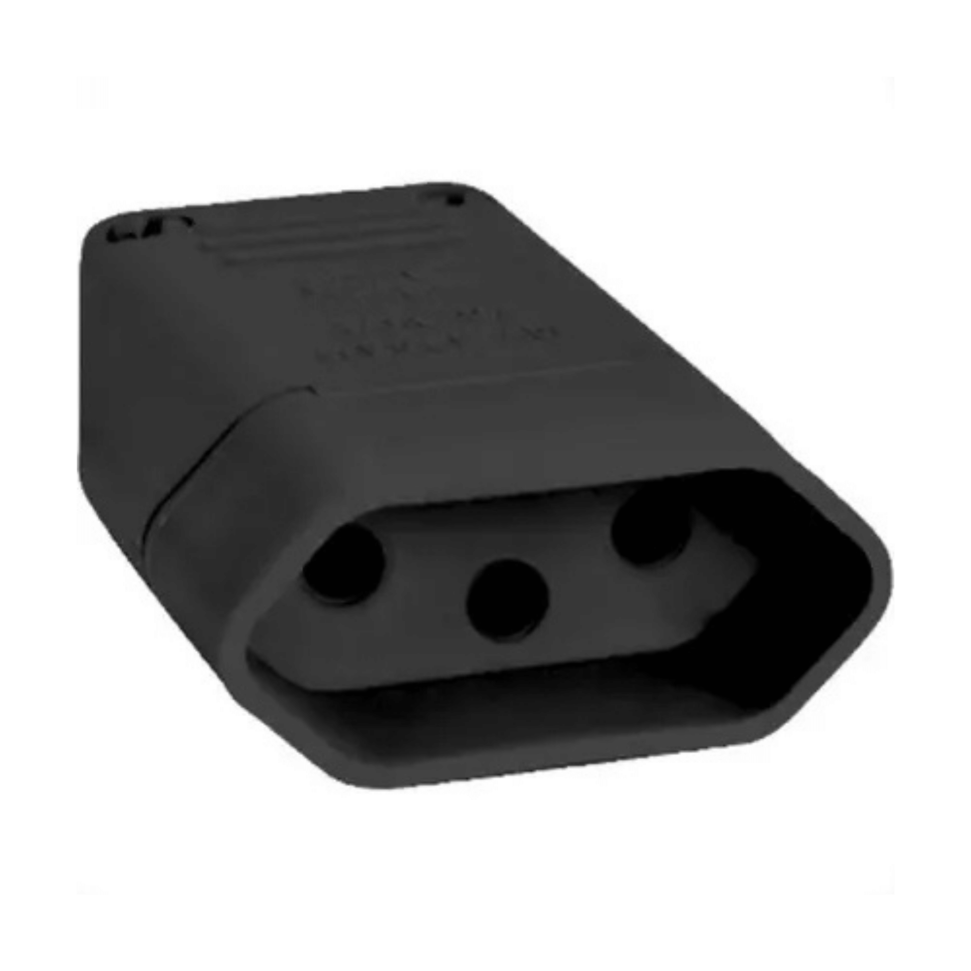 Pino Fêmea 2P+T 10A Preto - 2043 - Perlex 041691 Perlex - imagem 3