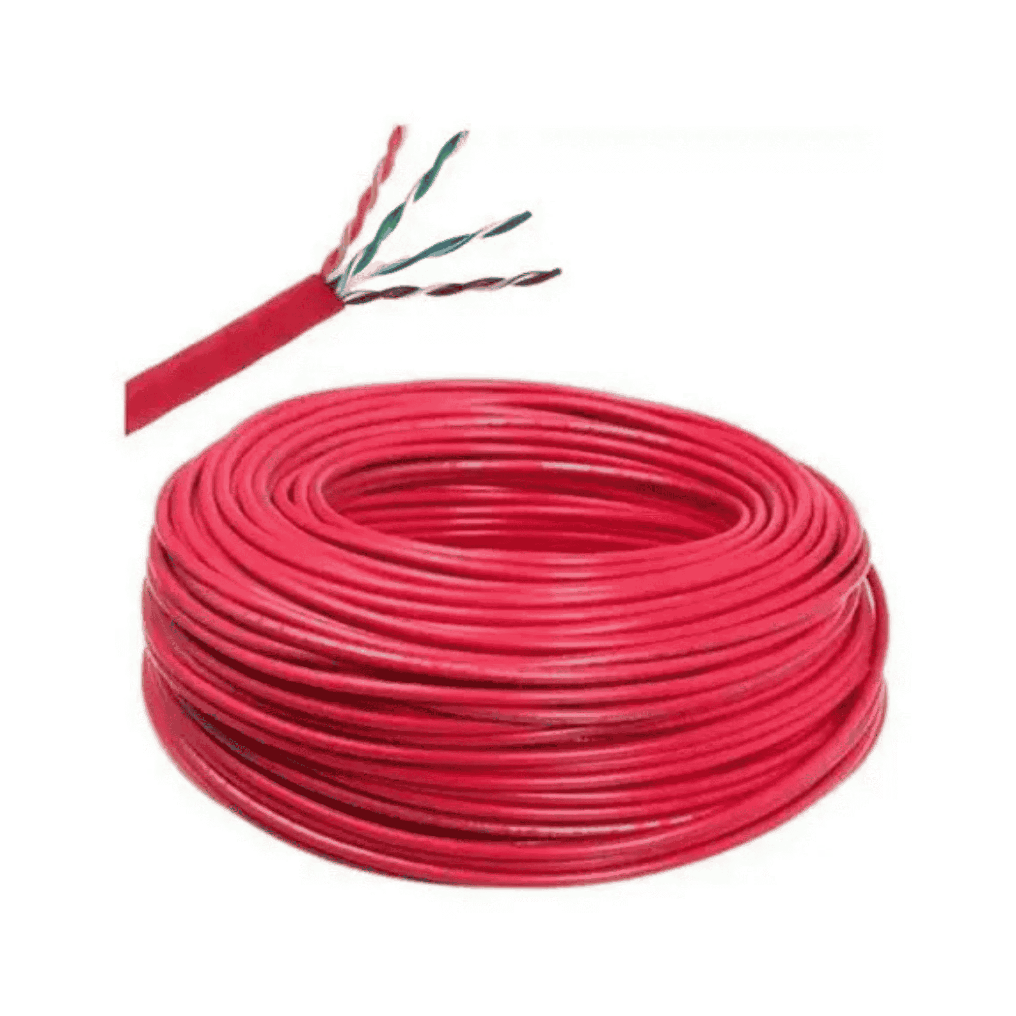 Cabo De Rede CAT5E U/Utp Vermelho 100m - 24AWGX4P Cmx - Mpt