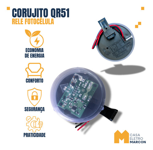 Kit 4 Relé Fotocélula Corujito Qualitronix QR51 Fácil MLB4307036781 Qualitronix - imagem 6