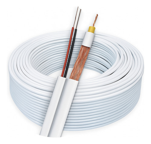 Cabo Coaxial 4mm Bipolar Camera De Segurança 95% Malha 100m