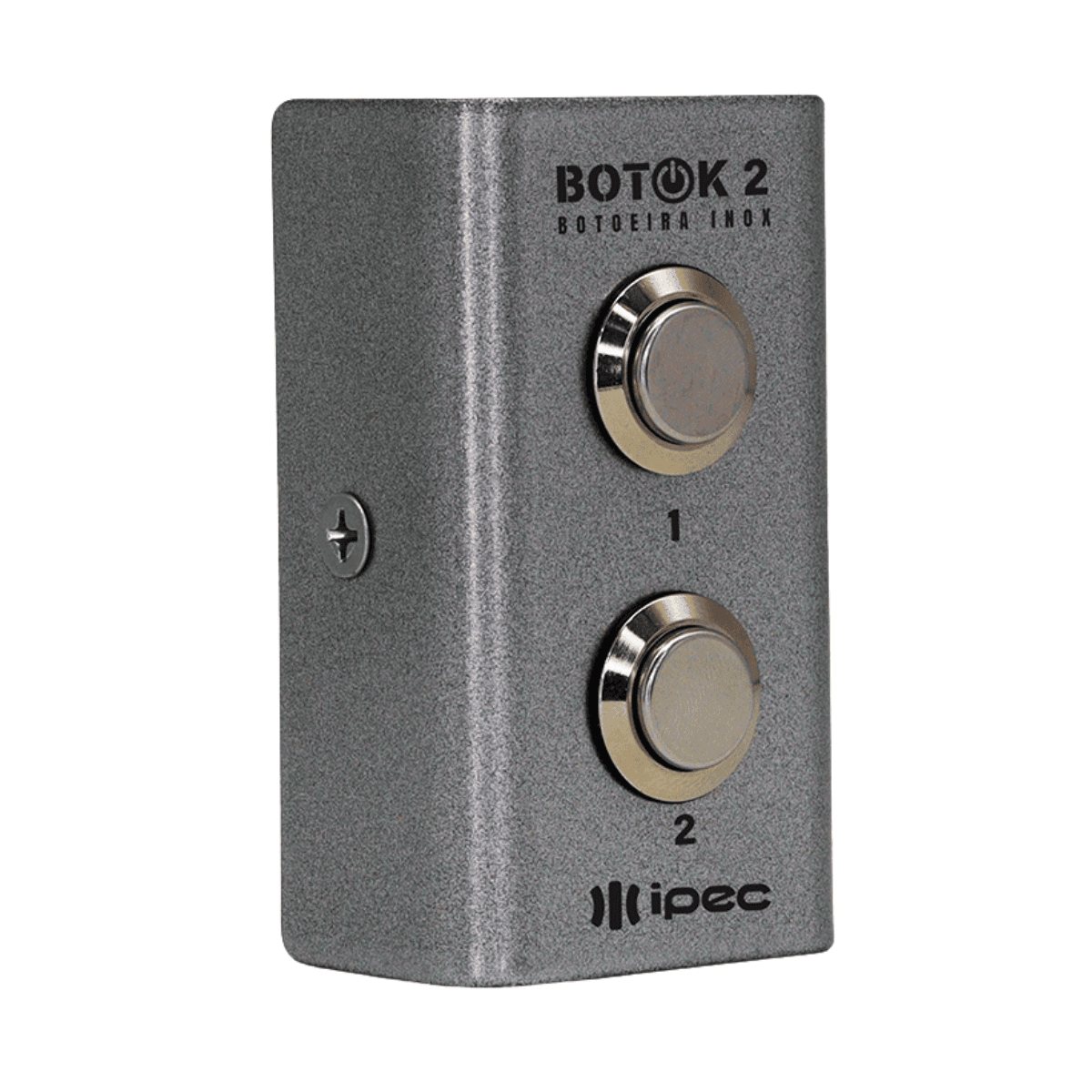 Botoeira Inox Prata 2 Botões - Botok 2 - Ipec