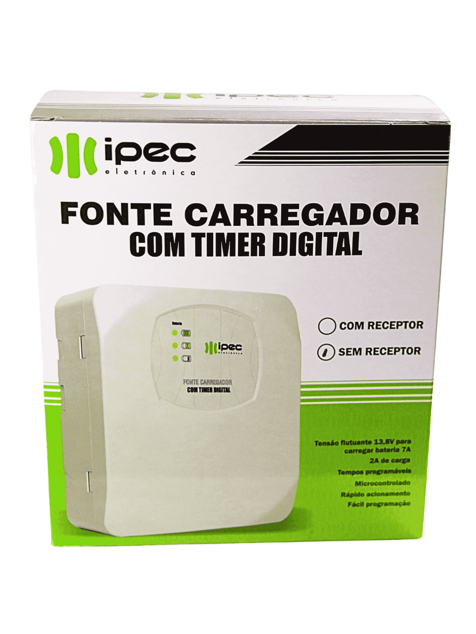 Fonte Carregador Eletrônica Com Timer 2A Sem Receptor - Ipec A2070 IPEC - imagem 4
