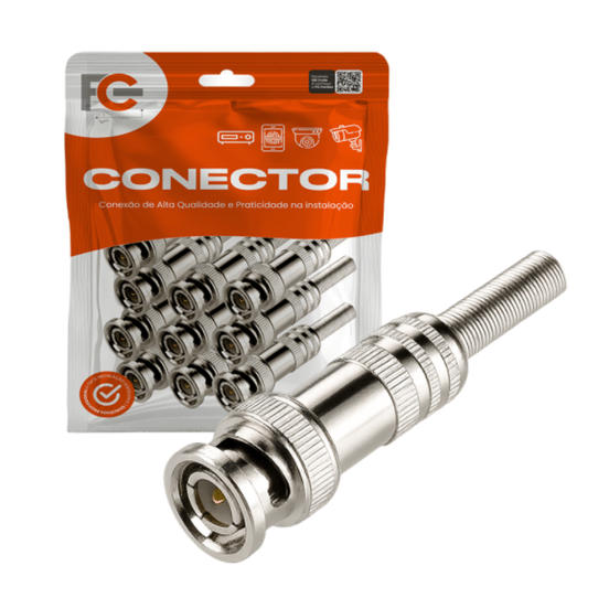 Conector Bnc Mola Parafuso 4mm (Pacote 10 Unidades) - Fc Fontes KTFCBNC04 FC Fontes - imagem 3