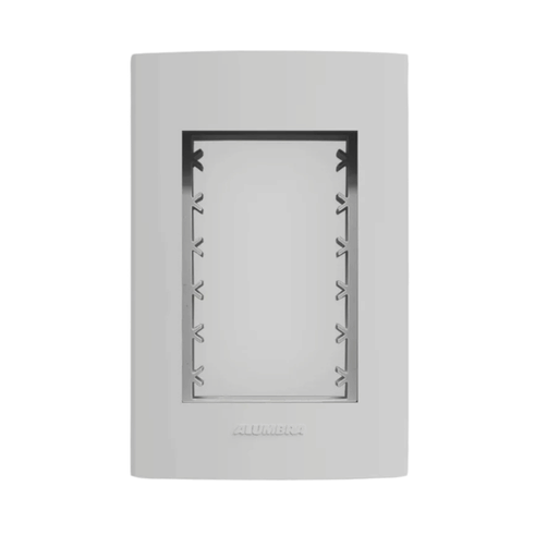 Placa 3 Módulos Com Suporte Para Condulete Branca - Alumbra 85880 Alumbra