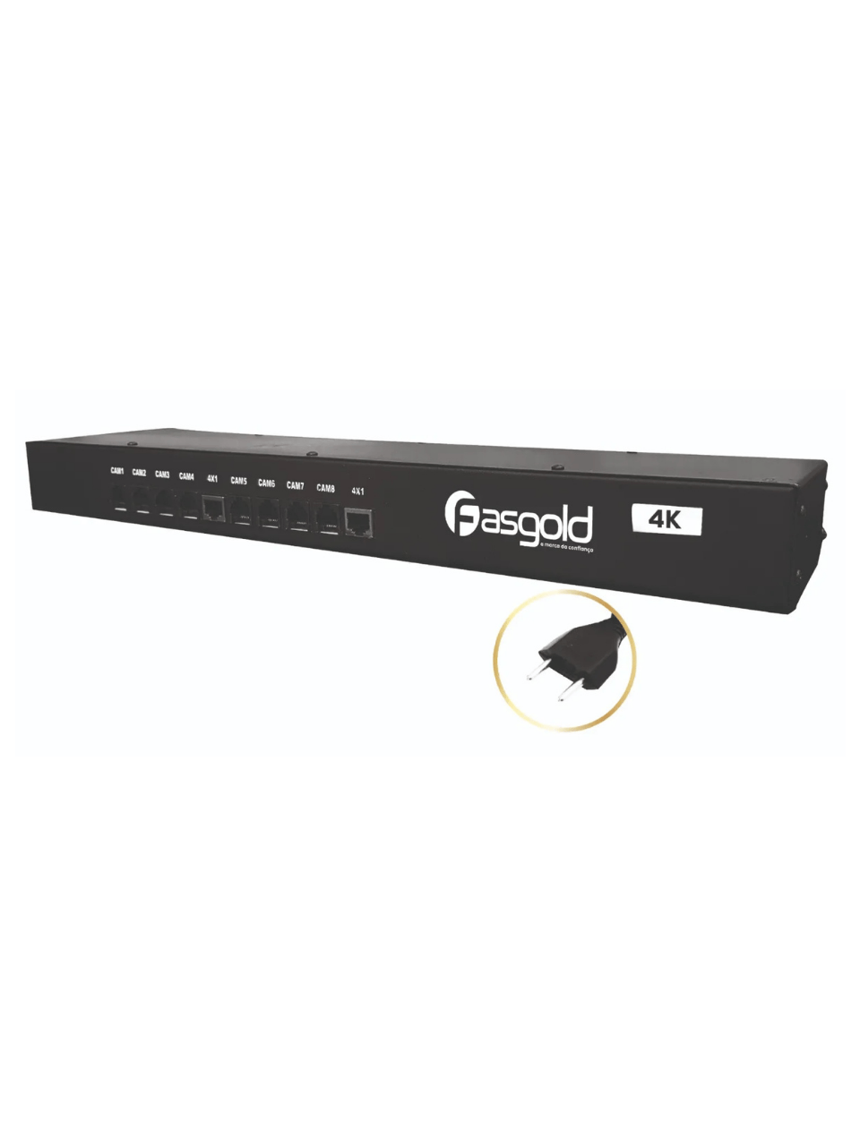Fonte Rack Balun 8C 4K Com Saída 4X1 - FS-535 - Fasgold