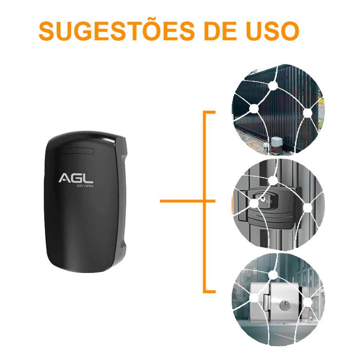 Modulo Garagem Izzy Open AGL Preto 433MHZ/2 Canais V2024 - Unidade 1110399 AGL - imagem 5