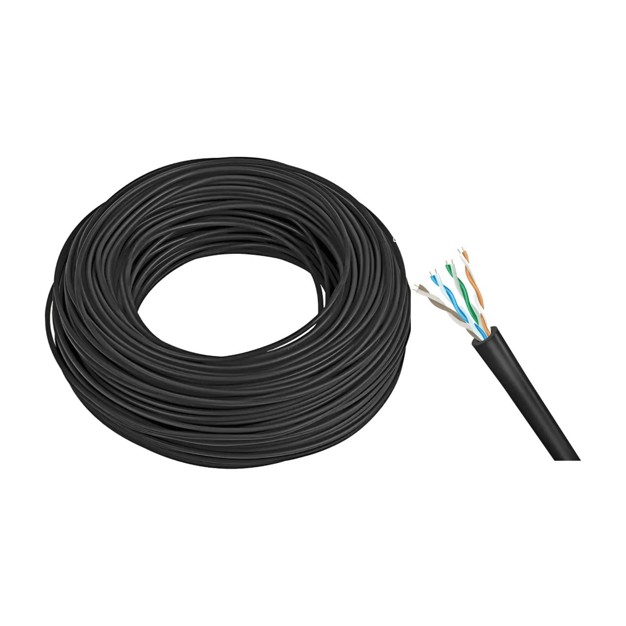 Cabo De Rede CAT5E U/Utp Preto 100m - 24AWGX4P Cmx - Mpt