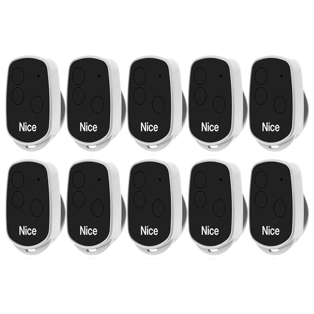 Kit Com 10X Controles Remoto 433MHz Open Tech Preto - Nice