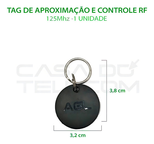 Chaveiro Digital - Tag 125kHz - AGL 1110038 AGL - imagem 3