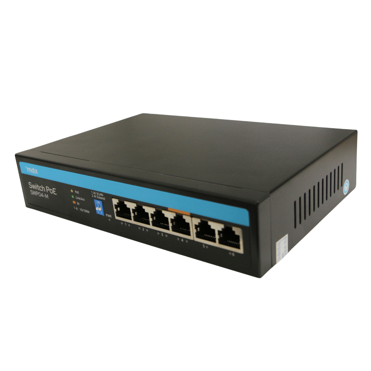 Switch PoE 4 Portas SWP04-M - Mdx Telecom 760001 MDX - imagem 2