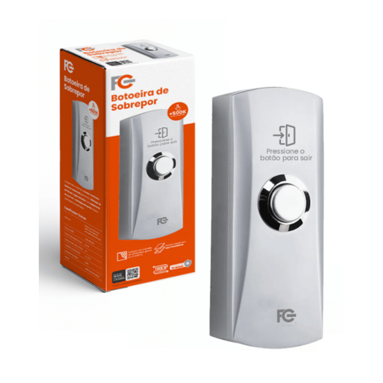 Botoeira Sobrepor Inox Controle Acesso - Fc Fontes FCBT01S FC Fontes