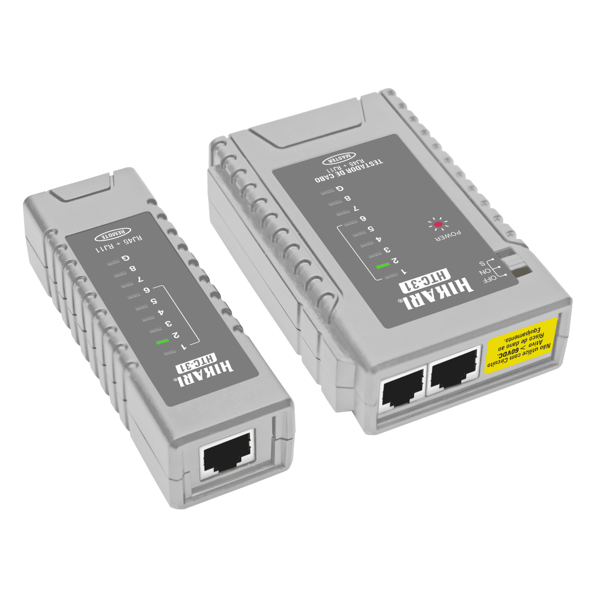 Testador De Cabo De Rede RJ45 RJ11 Com Unidade Remota - HTC-31 - Hikari 86864 Hikari - imagem 4
